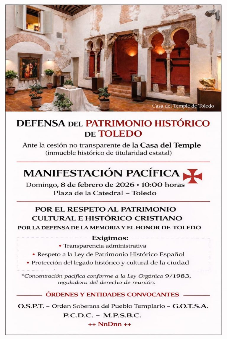 Manifestación templaria en Toledo. 8 de Febrero de 2026